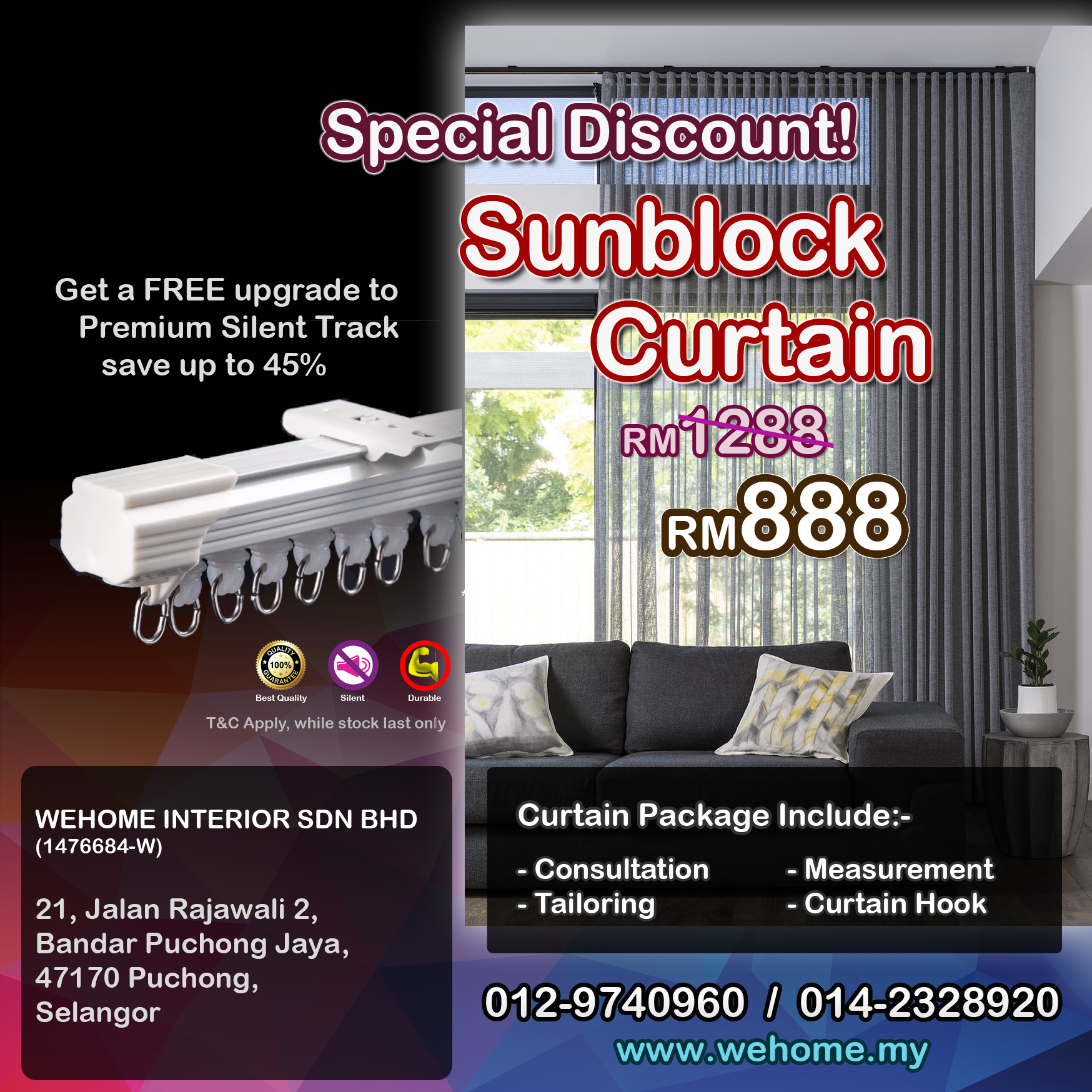 Wehome Curtain Promo